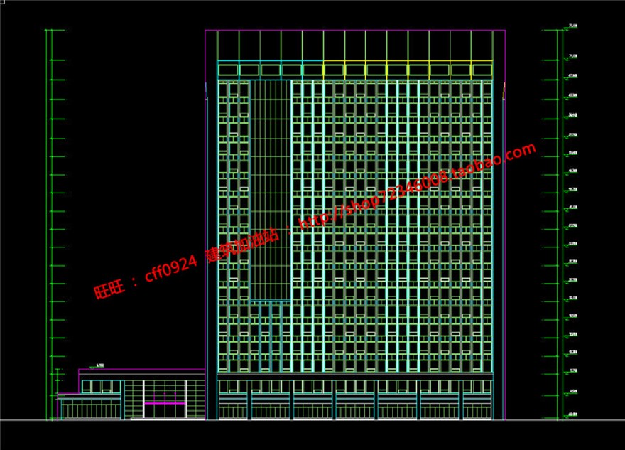 商务办公精装公寓cad平立剖效果图文本建筑景观规划资料高层住宅酒店建筑资源