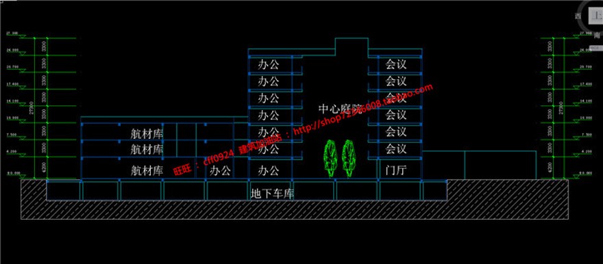 cad图纸+效果图+文本商务办公科研产业园办公楼建筑建筑资源