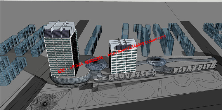 cad总图设计标准化层su模型城市规划设计设计综合体商业/办公/写字楼建筑建筑资源
