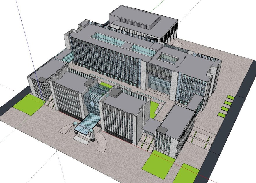 南京工业大学办公行政楼（CAD+SU+文本）