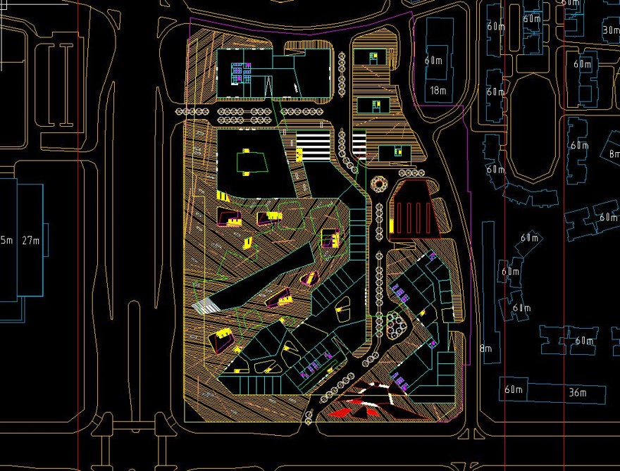 008东莞市民盈经济总部大厦景观建筑规划项目（CAD+文本）