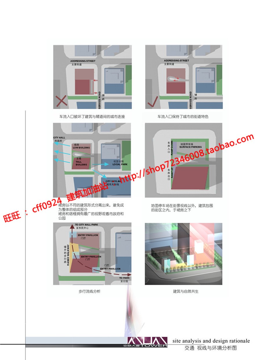 高层住宅现代风风格办公楼cad总图平立剖文本jpg