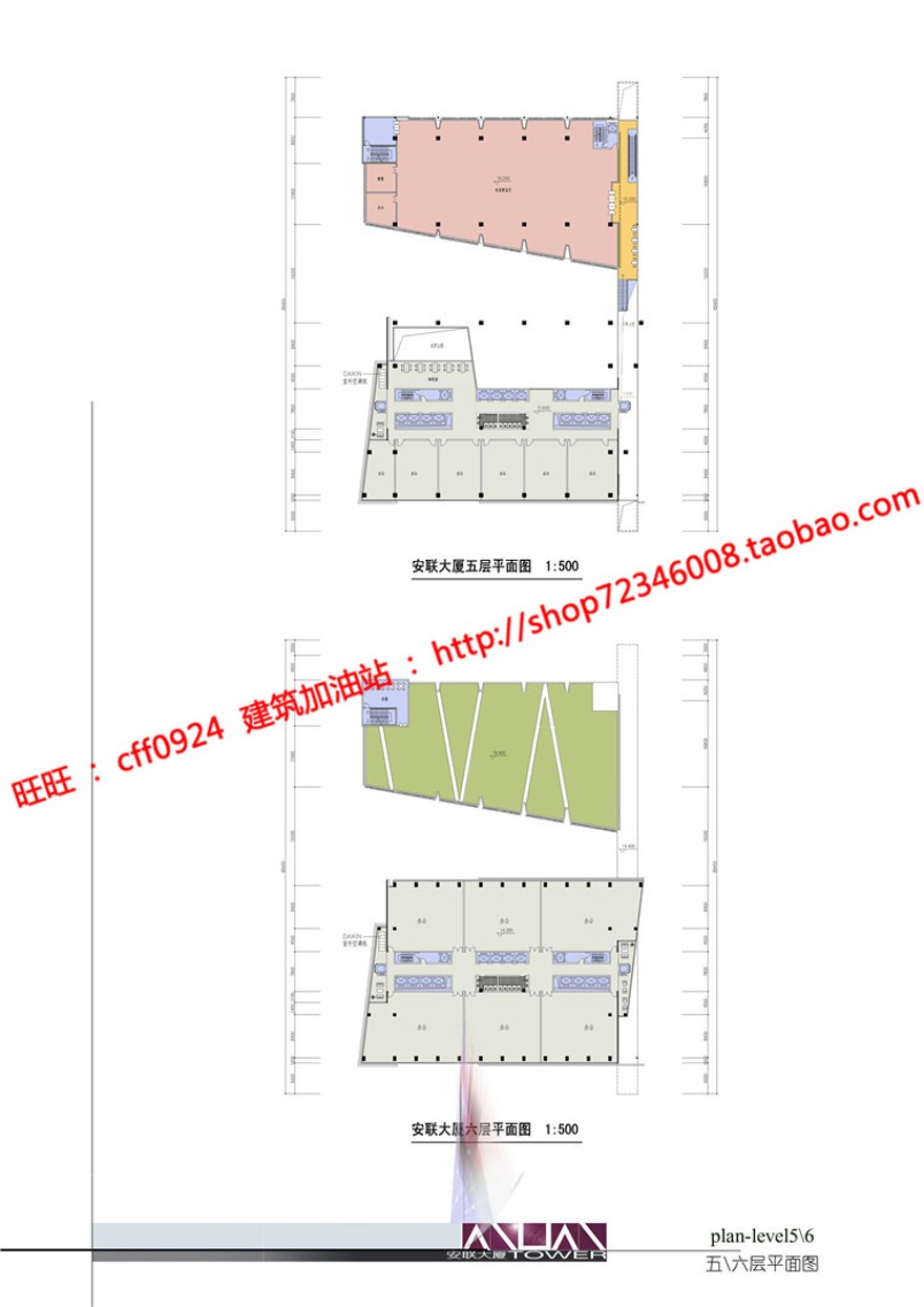 高层住宅现代风风格办公楼cad总图平立剖文本jpg