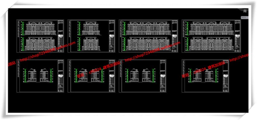 建筑图纸290花园洋房住宅/多层住宅楼全套设计有SU模型/sketchup模型建筑资源