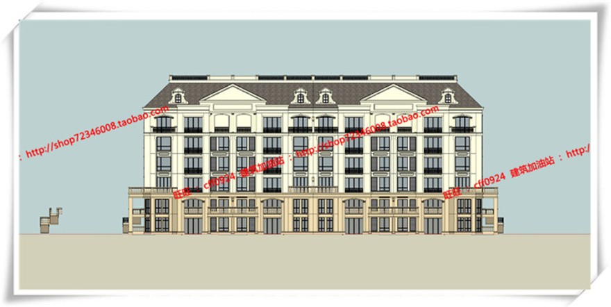 建筑图纸290花园洋房住宅/多层住宅楼全套设计有SU模型/sketchup模型建筑资源