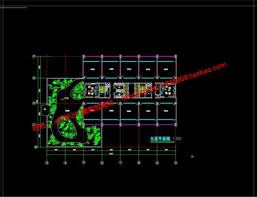 办公楼设计学生设计作业有cad图纸su模型建筑景观规划资料