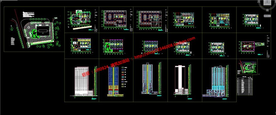 办公楼设计学生设计作业有cad图纸su模型建筑景观规划资料