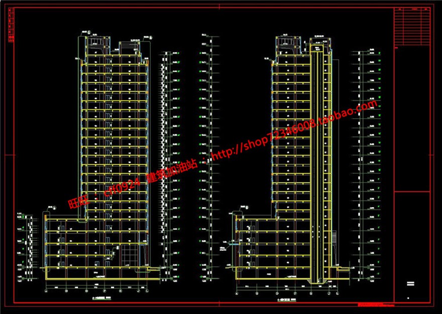 中标景观建筑规划项目精品科技园办公楼设计cad施工图su细模效果图