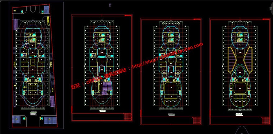 科技产业园办公楼设计cad总图平立剖文本su模型效果图