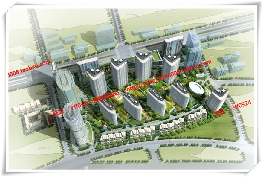 建筑图纸289新世纪多层住宅住宅景观建筑规划项目全套sketchup模型+cad图纸+效果建筑资源