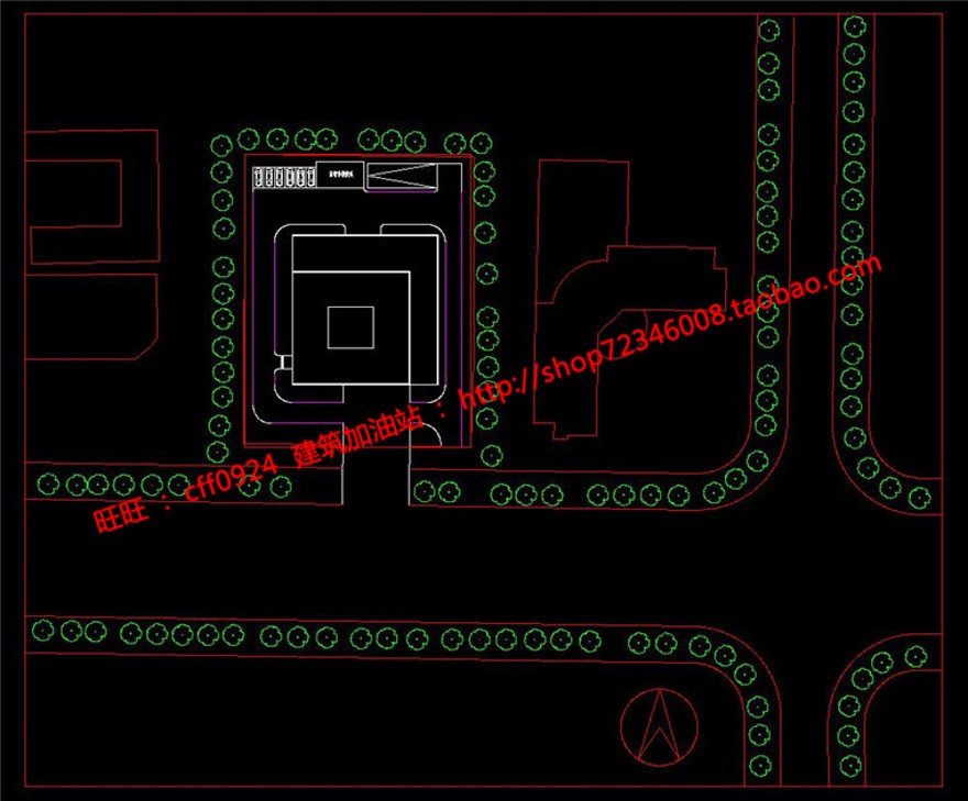 办公楼毕业设计cad图纸su模型psd效果图