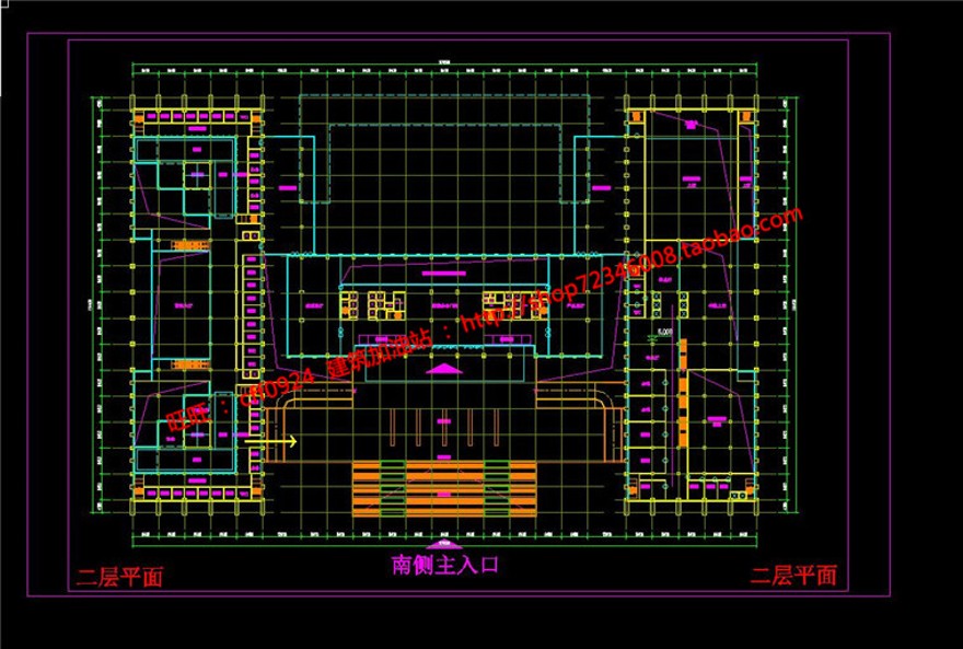 高层住宅现代风行政办公楼设计cad总图平面su模型文本jpg效建筑资源