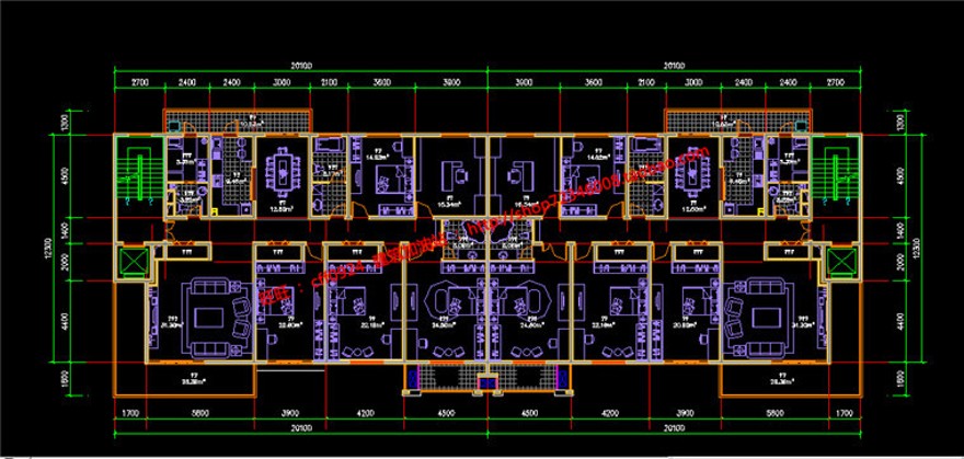 F住宅单体建筑方案设计cad图纸平面立面su模型skp效果建筑资源