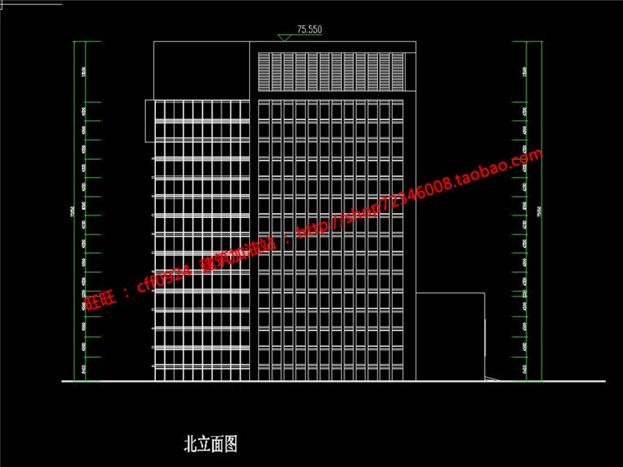 港务中心综合办公楼原创设计cad图纸su模型效果图文本