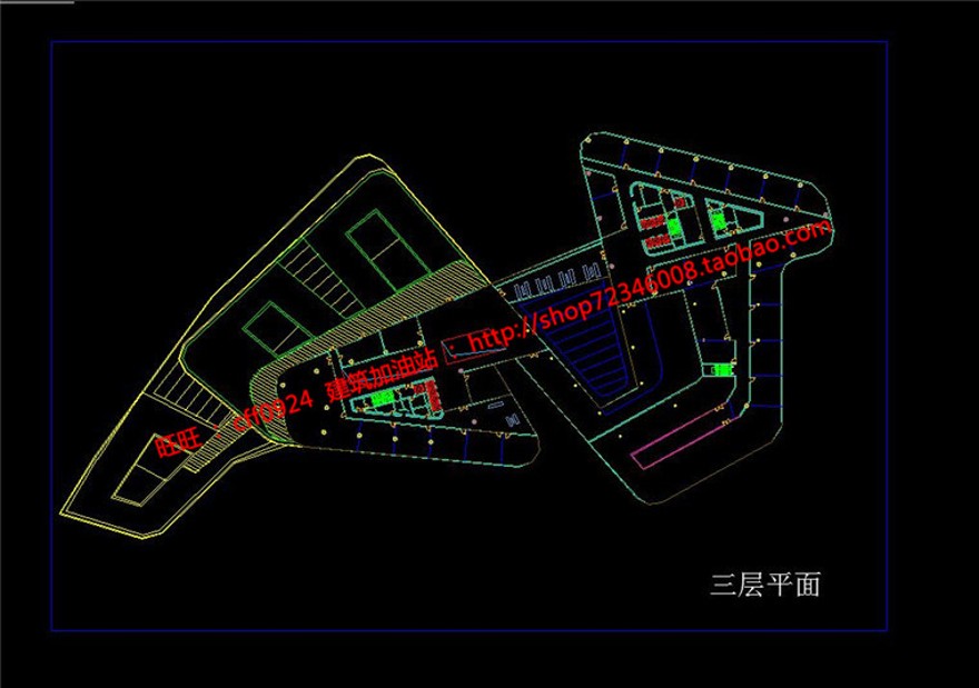 创业中心综合办公现代风风格cad图纸方案文本效果图