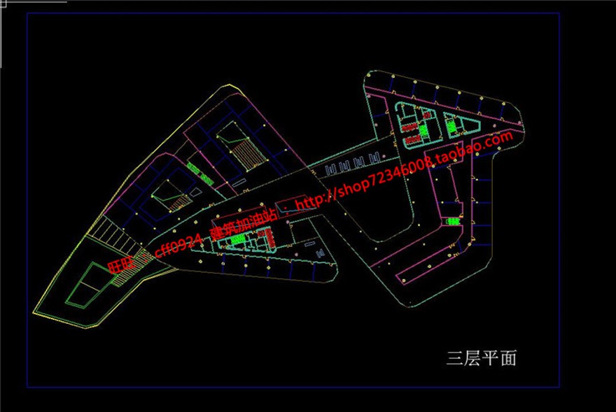 创业中心综合办公现代风风格cad图纸方案文本效果图