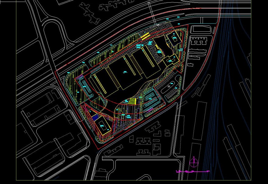 107长城笋岗城市规划设计设计综合体景观建筑规划项目（CAD+文本）