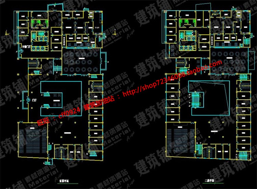 成套-高层住宅办公写字楼su模型cad图纸效果图排版高层住宅办公楼建筑资源