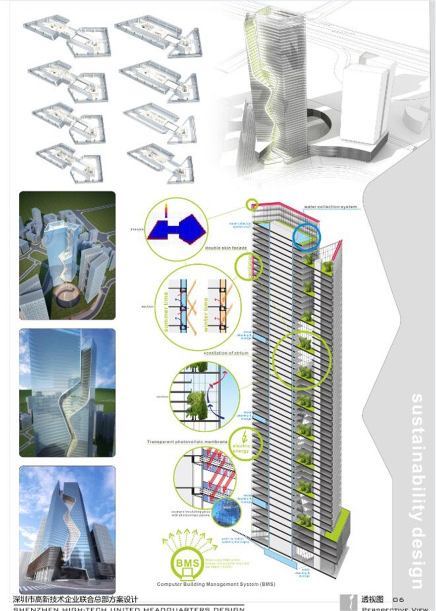 深圳设计企业总部大厦高层住宅3dmax模型cad总图平面效果图