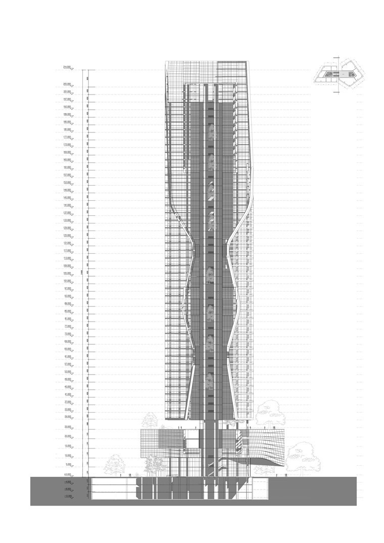 深圳设计企业总部大厦高层住宅3dmax模型cad总图平面效果图