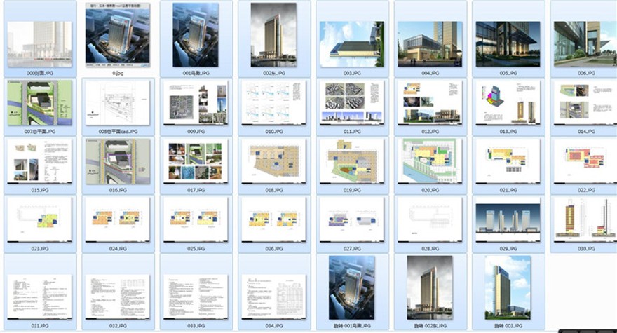 成套-银行办公楼高层住宅创意计方案文本+效果图+CAD总平剖