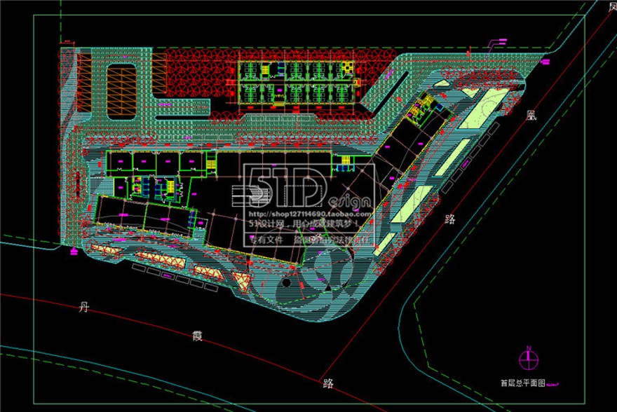 SU商业设计综合体模型办公cad图纸总图平面建筑方案