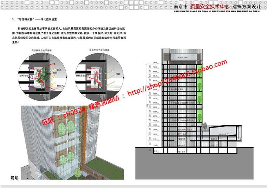 现代风商务办公楼高层住宅设计cad图纸su模型效果图文本