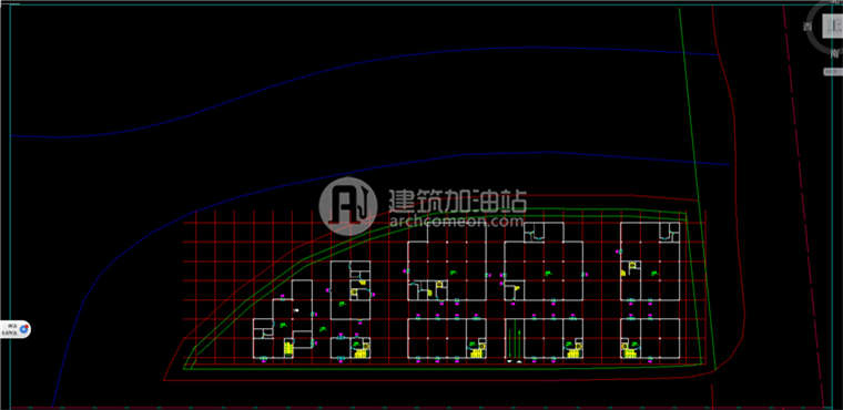 建筑资源70贵广办公园景观区设计办公楼cad图纸SU模型效果图