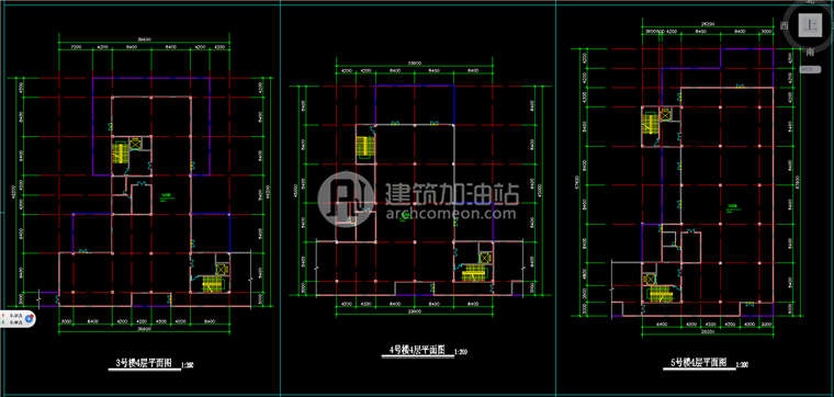 建筑资源70贵广办公园景观区设计办公楼cad图纸SU模型效果图