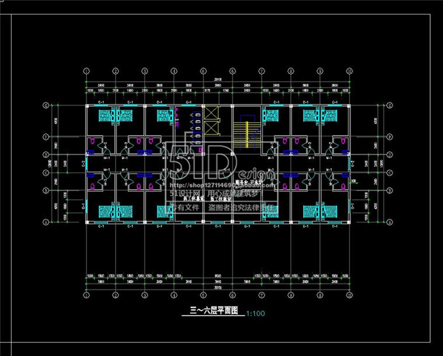 多层办公楼设计图建筑cad平面立面su模型效果图原创建筑资源