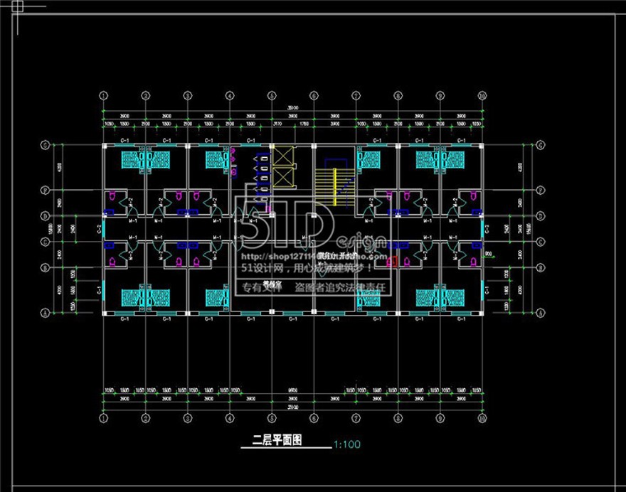 多层办公楼设计图建筑cad平面立面su模型效果图原创建筑资源