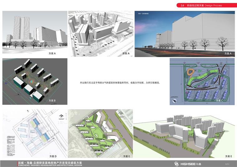 办公研发中心设计文本pdf+效果图+cad总图平面