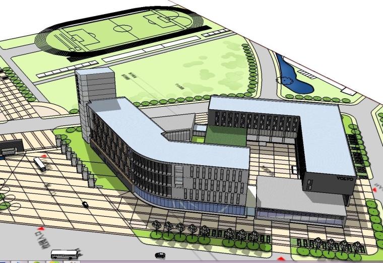 成套-大学学校实训楼/办公楼单体设计文本及CAD/SU模型