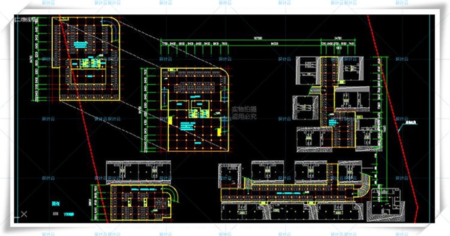 完整办公商务创意产业园su+cad+效果图/现代风多高层住宅建筑方建筑资源