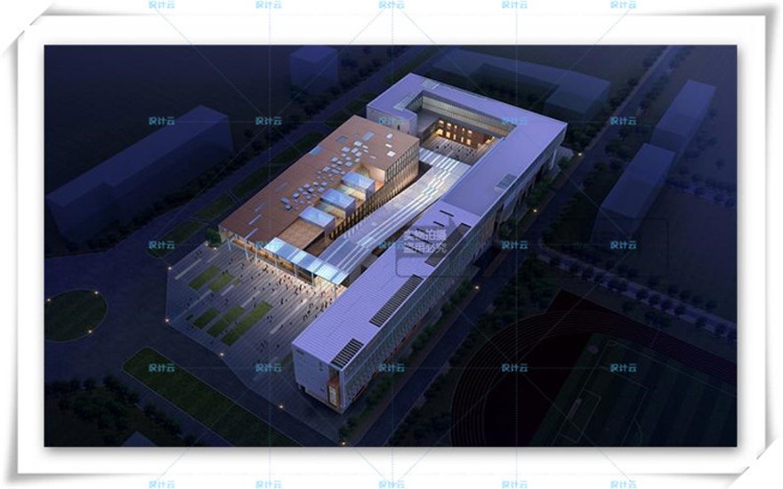 完整学校多层办公楼设计cad+文本+su模型建筑方案