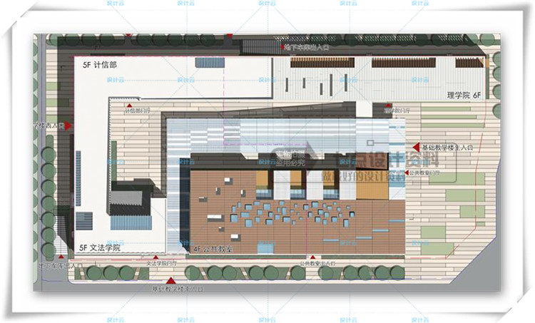 完整学校多层办公楼设计cad+文本+su模型建筑方案