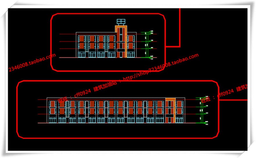 建筑资源83商业办公楼全套设计SU模型+cad图纸+效果图+3Dmax