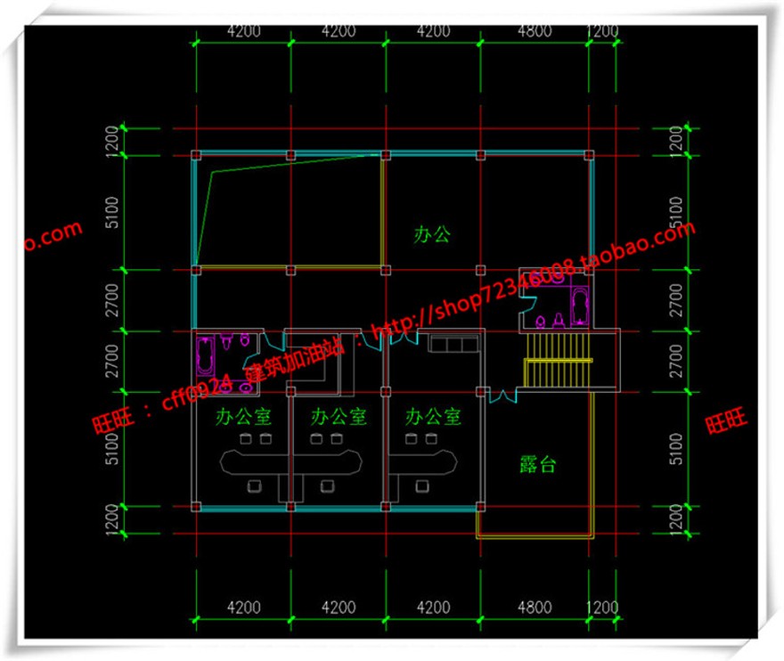 建筑资源87小型办公/独栋办公SU模型+cad图纸