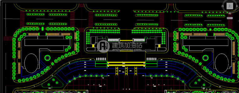 建筑资源74上饶公建办公楼办公cad图纸+SU模型+效果图