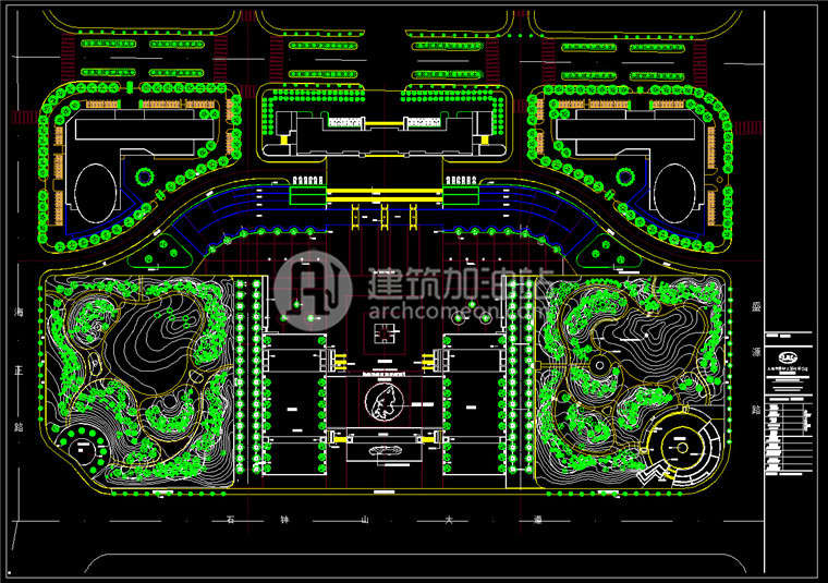 建筑资源74上饶公建办公楼办公cad图纸+SU模型+效果图