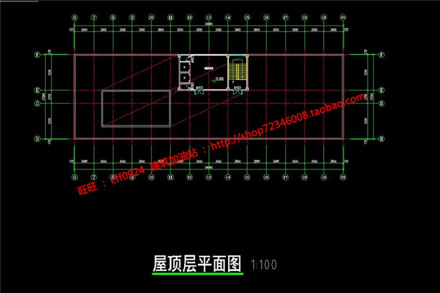 多层现代风办公楼方案图纸cad总图平立剖效果图及psd排版