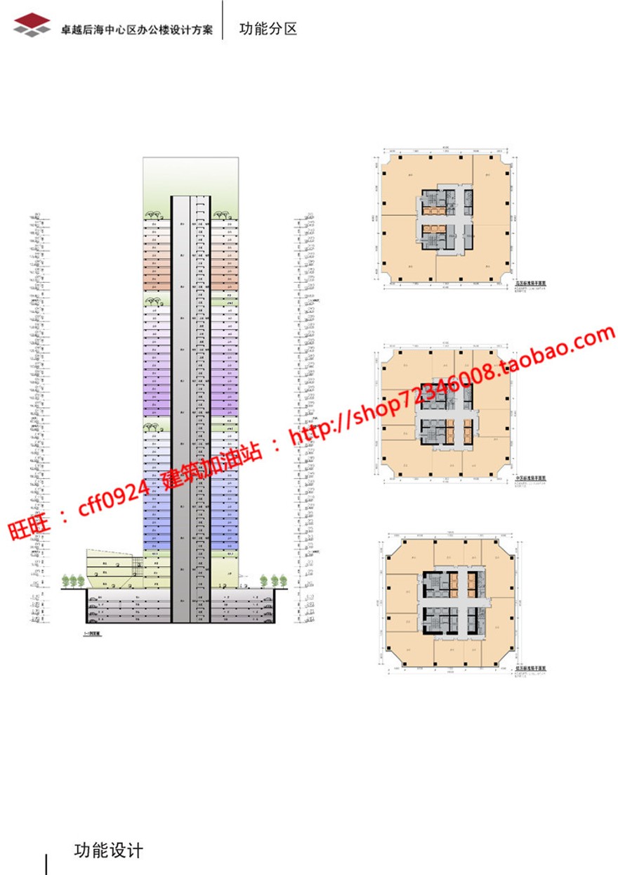 高层住宅现代风办公楼建筑方案设计su模型高清文本jpg效果图