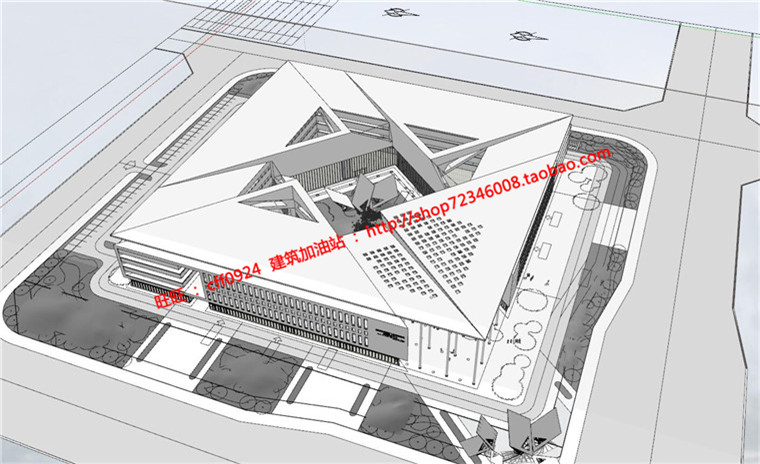 船舶大厦综合办公楼建筑方案设计cad图纸模型su文本