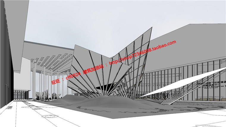 船舶大厦综合办公楼建筑方案设计cad图纸模型su文本