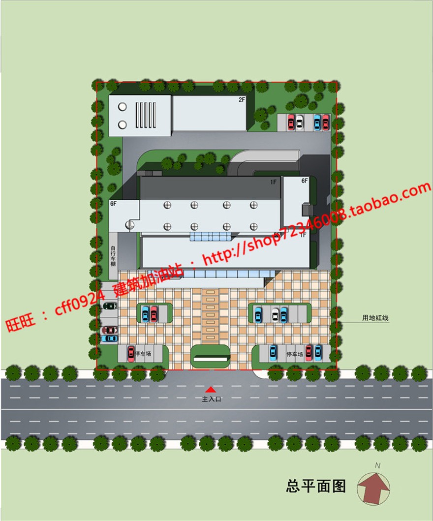 银行办公方案改造设计su模型cad图纸总图平面立面