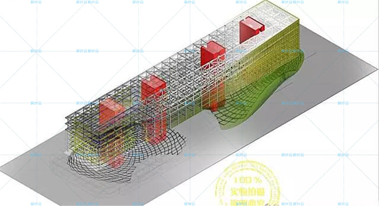 下载素材-多层+办公楼+总部办公设计CAD+文本设计资源G+3D模型+BIM应用