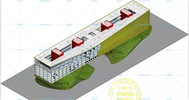 下载素材-多层+办公楼+总部办公设计CAD+文本设计资源G+3D模型+BIM应用