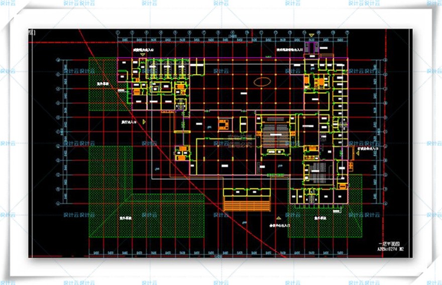 完整档案馆建筑方案设计cad施工图+文本+su模型