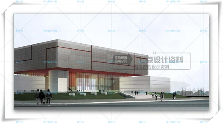 完整档案馆建筑方案设计cad施工图+文本+su模型