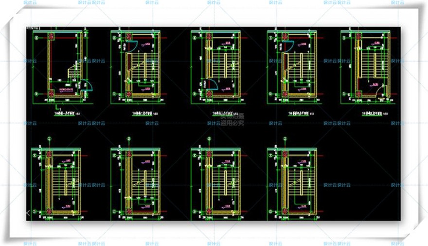 完整文化休闲创意中心图书中心cad平立剖施工图+文本+su模型